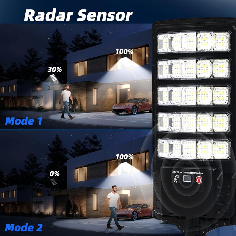 FOWSEEK Solar Street Lights Outdoor Waterproof, 2 Pack High Lumen Solar Outdoor Flood Lights with Motion Sensor, Lamparas Luces Solares para Exteriores Dusk to Dawn Commercial Lighting for Yard - Image 2